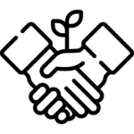 "Business handshake icon representing partnership"